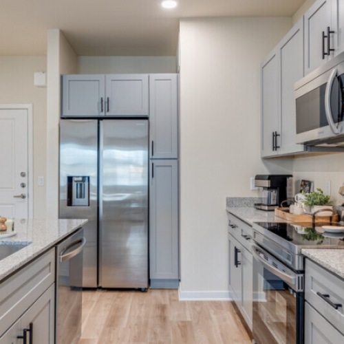 modern cabinets in kitchen